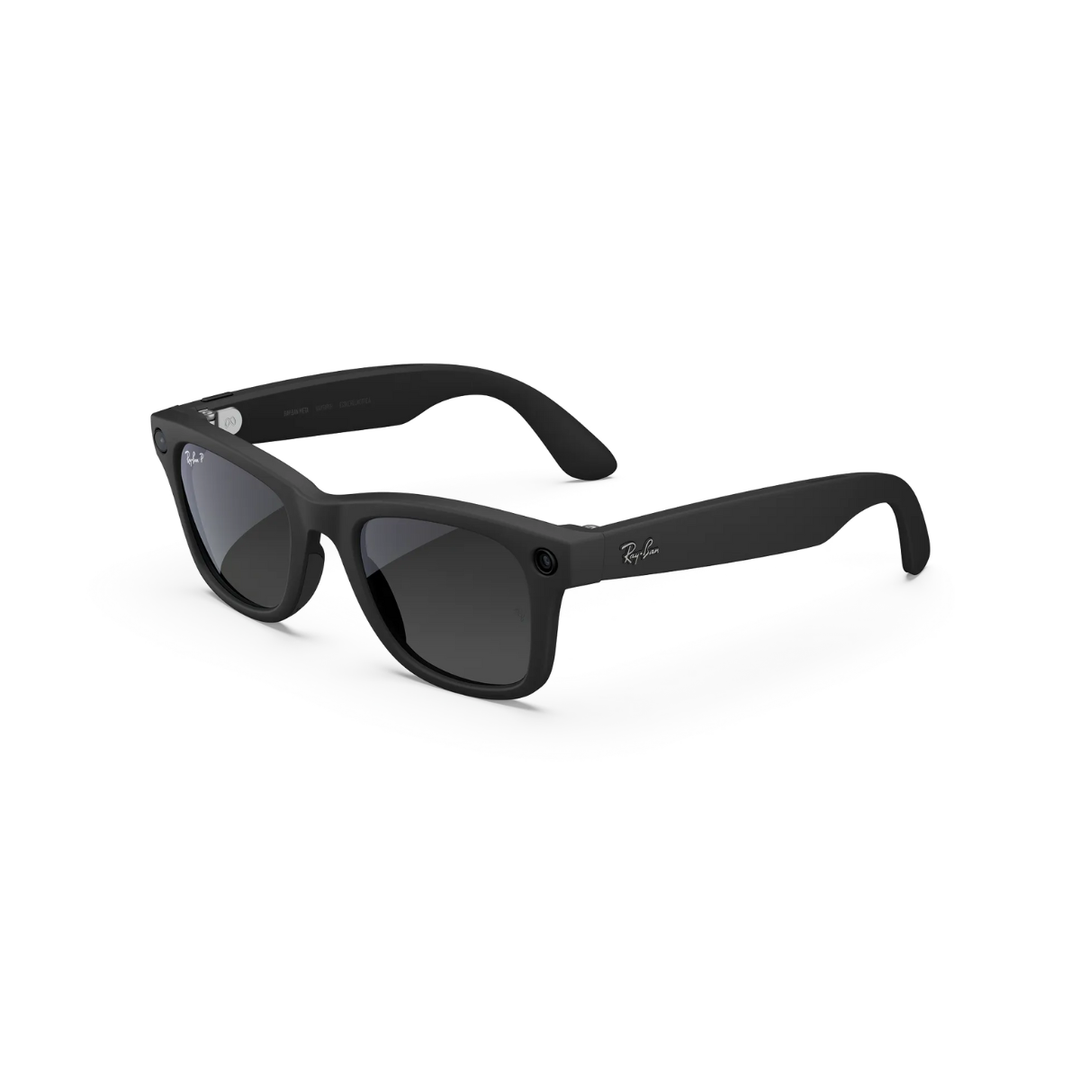 rayban meta wayfarer gen 2 matte black frame polariezed graphite lenses