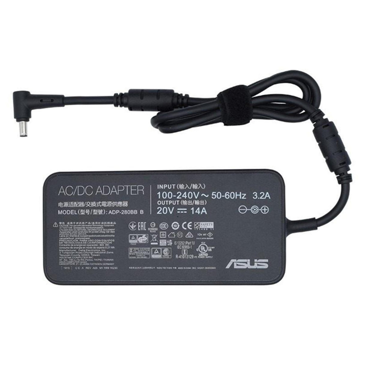 asus rog 280w notebook charger 圓頭